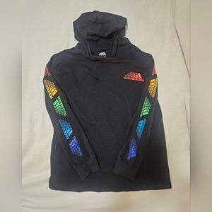 Kids Adidas Long Sleeve Tee Size M with hood